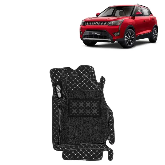 Kingsway premium 7d car floor mats for mahindra xuv 300 (2019-2023) - waterproof, washable, and anti-slip luxury car foot mats