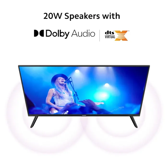 Tv also features 20w speakers